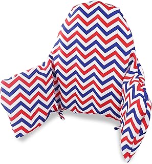 High Chair Cushion, New Type High Chair Cover Pad/pad for High Chair,highchair Cushion for IKEA Antilop Highchair,Built-in Inflatable Cushion,Baby Sitting More Comfortable (red and Blue Stripes)