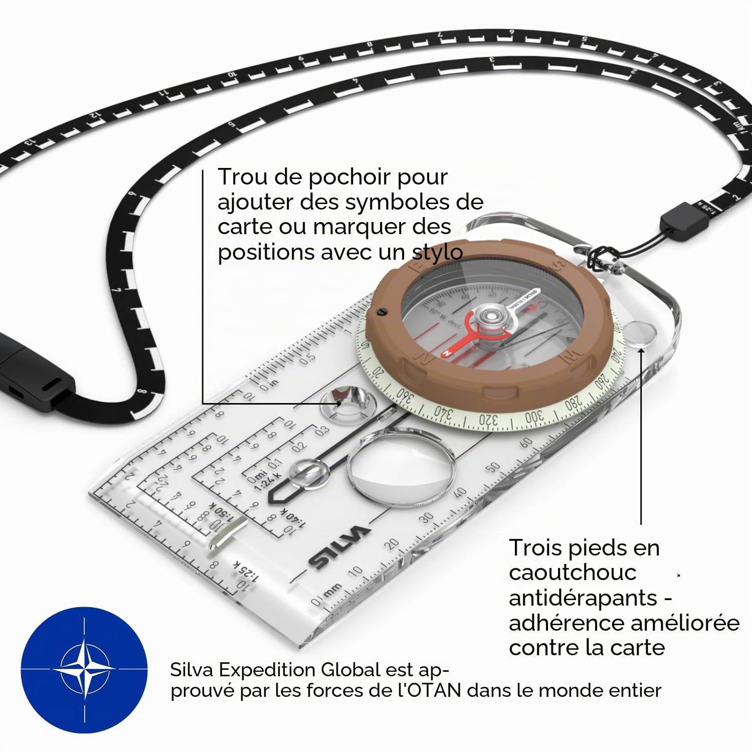 Silva Expedition 360 Global Boussole Unisexe, Marron, M