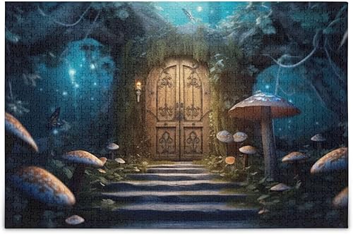 Rompecabezas de 500 piezas con forma de hongo misterioso para adultos, rompecabezas educativos de aprendizaje, juguetes familiares difíciles y