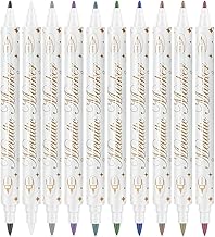 Nail Polish Markers,Smooth Precise Fine Tips Nails Tools - Doodle Pen Dotting Marker - for Manicure Decorating Lining Drawing Pattern Making