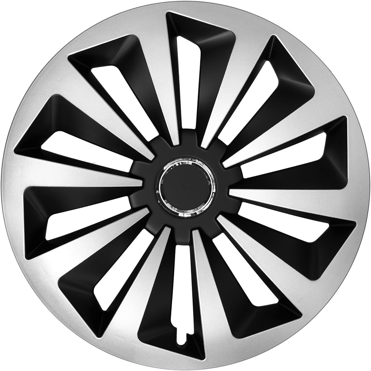 Set of 4 wheel covers FOX RING MIX, black/silver (14")