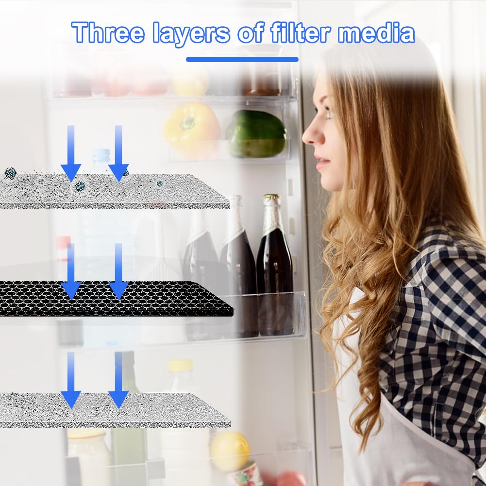 Juego de 4 filtros de aire Fresh para frigoríficos, eliminan los olores, eficaz, compatible con Réfrigérateur/Réfrigérateur/Purificateur LG LT120F, LFX31925SW, LFX31925SB