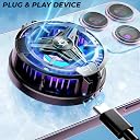 WRADER Phone Cooler for Gaming for Game Long Filming Mobile Gaming Fan Mobile Cooling Gadget (Black, ABS Body, SL10 Model) gallery image