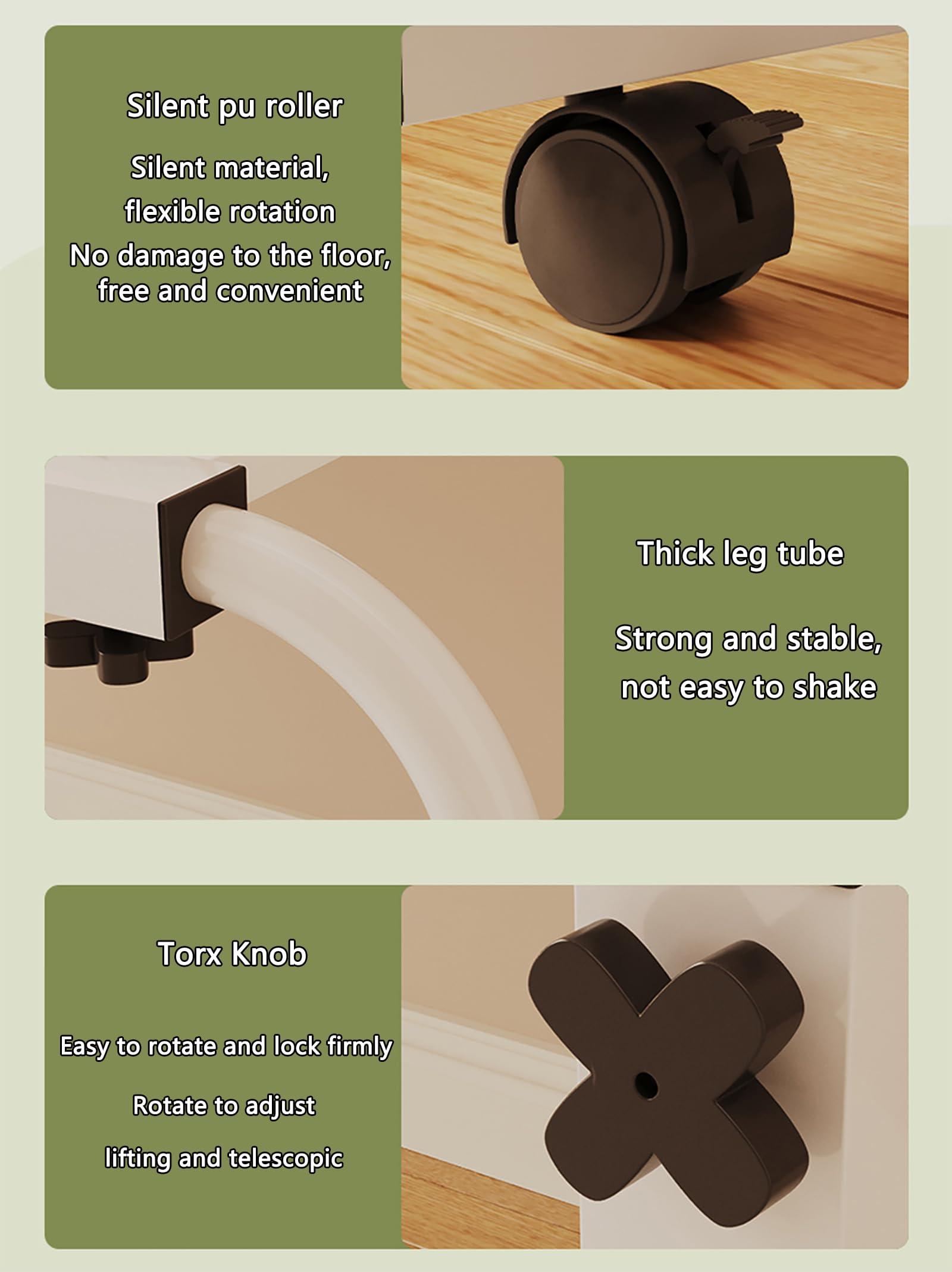 Mesa de Hospital sobre la Cama para Uso doméstico giratoria, sobre la Mesa de la Cama con Ruedas, Mesa de Altura Ajustable, Mesa de la Cama del Hospital, Carrito para sillas, Escritorio para