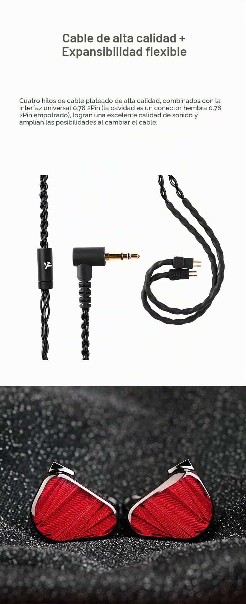 Fanmusic TRUTHEAR x Crinacle ZeroRed Dual Dynamic Drivers Auriculares Dentro de oído 0 78 Cable de 2 Pines Talla única Rojo