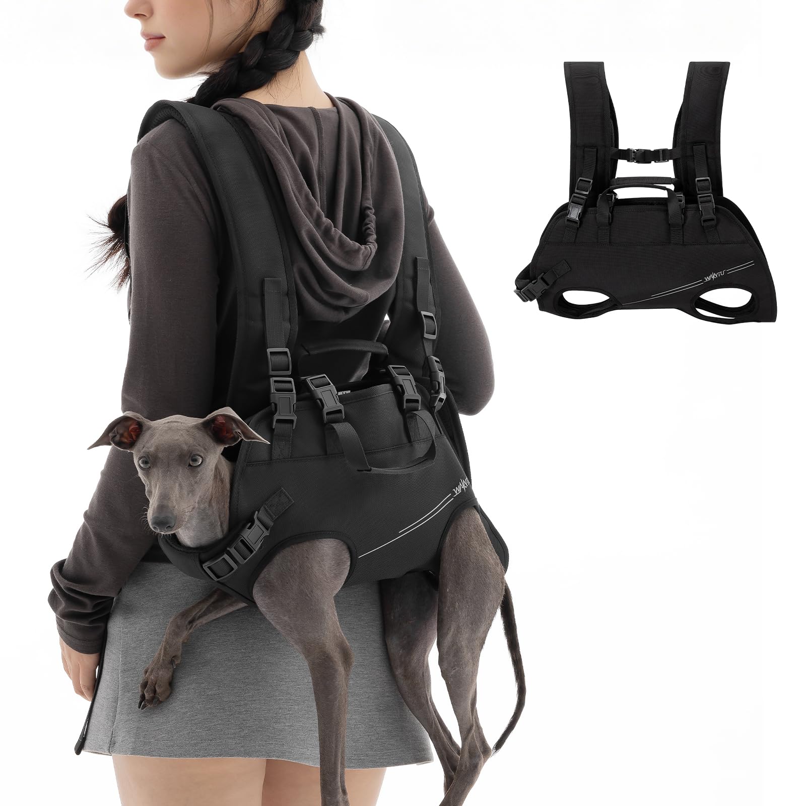 Amazon | Wakytu 犬用リフトハーネス 全身犬用バックパックハーネス