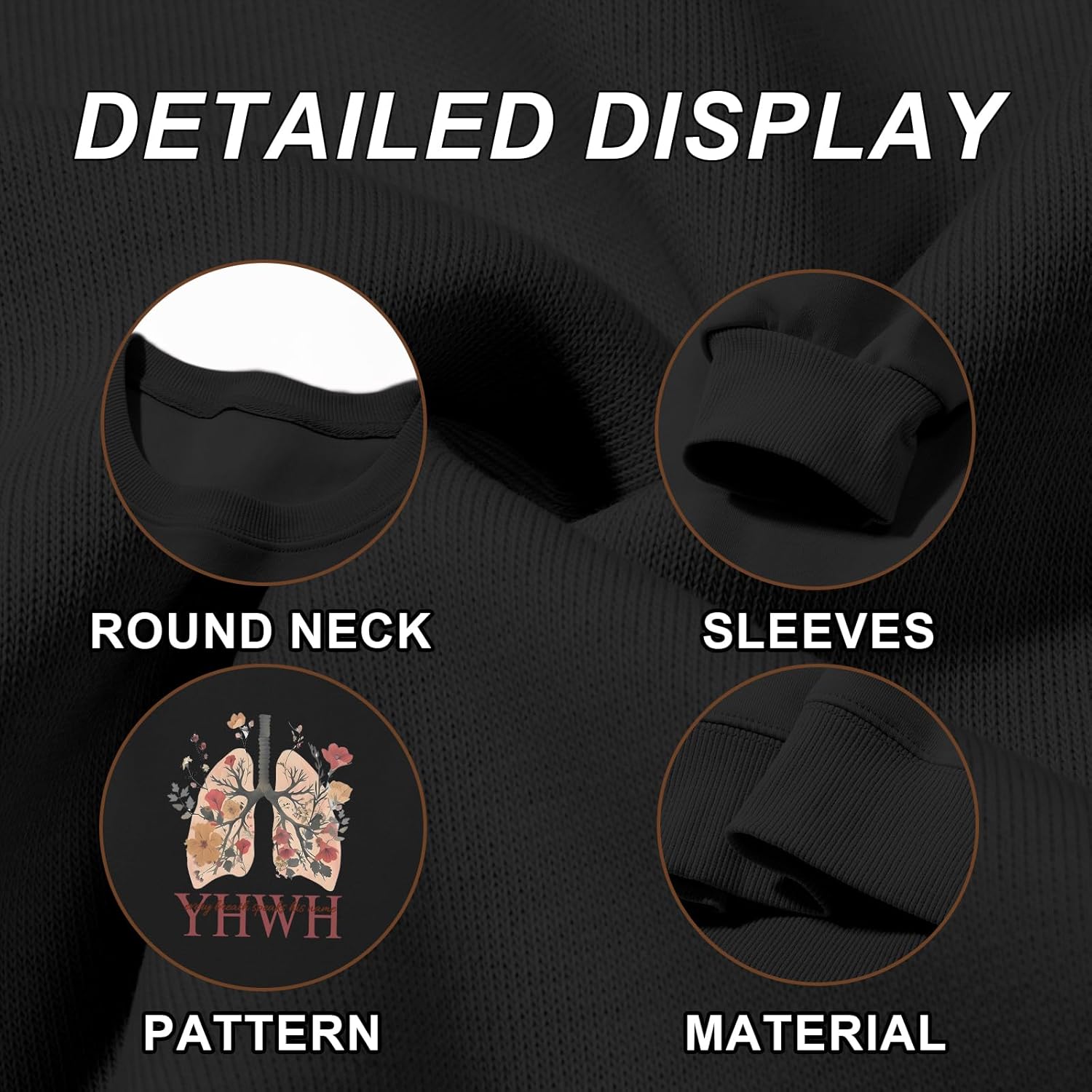 Christian Jesus Sweatshirts for Women YHWH God Bible Verse Sweatshirt Faith Long Sleeve Shirts Religious Pullover - Image 6