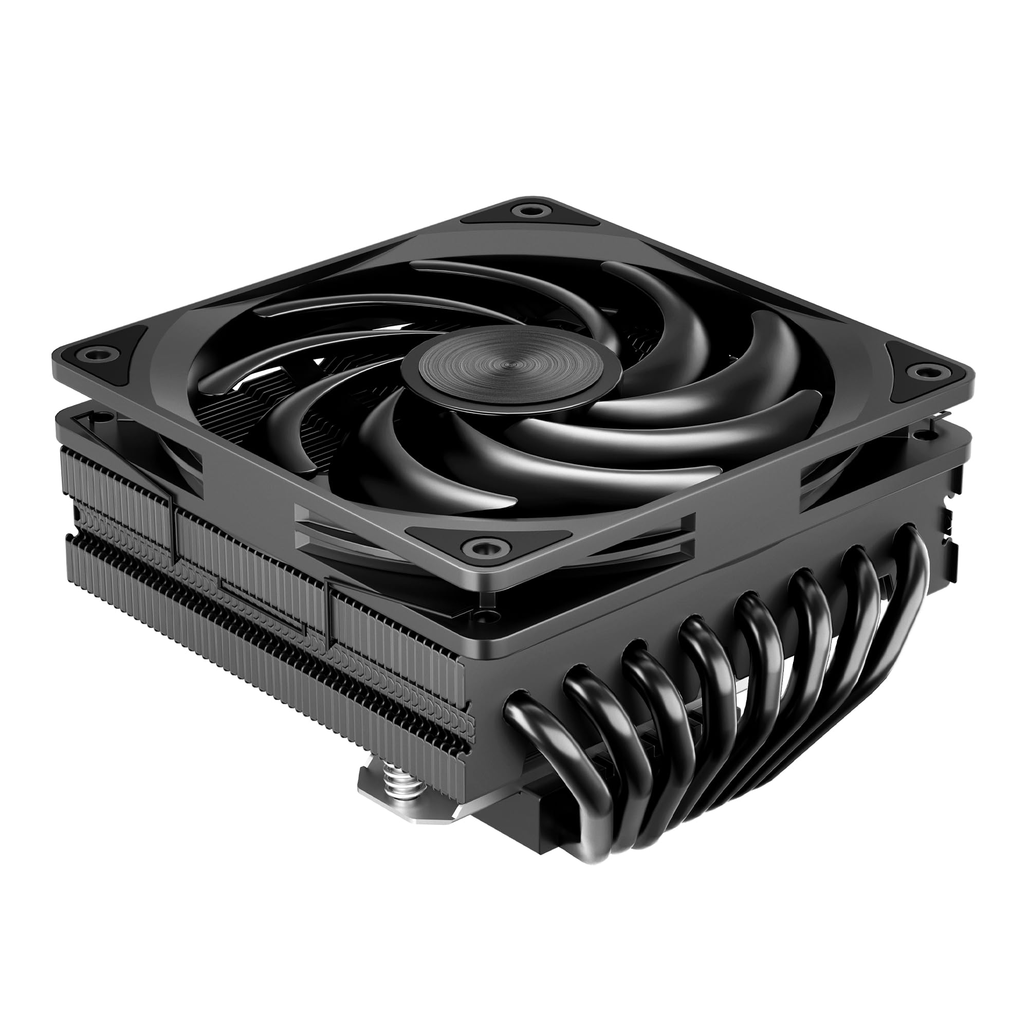 Niski profil chłodzenia procesora o wysokości 75 mm, 8 x 120 x 120 x 15 mm, wentylator procesora do Intel LGA1700/115X/1200; AMD AM4/AM5