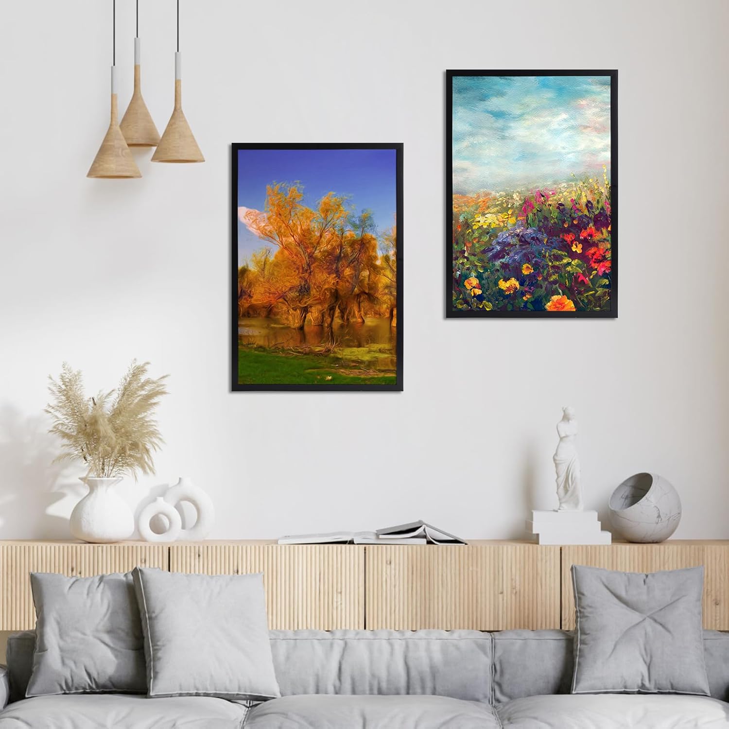 Lavezee 13x19 Poster Frame Black Display 13 x 19 Inch Gallery Photo Picture Frame for Wall Hanging, Pack of 1