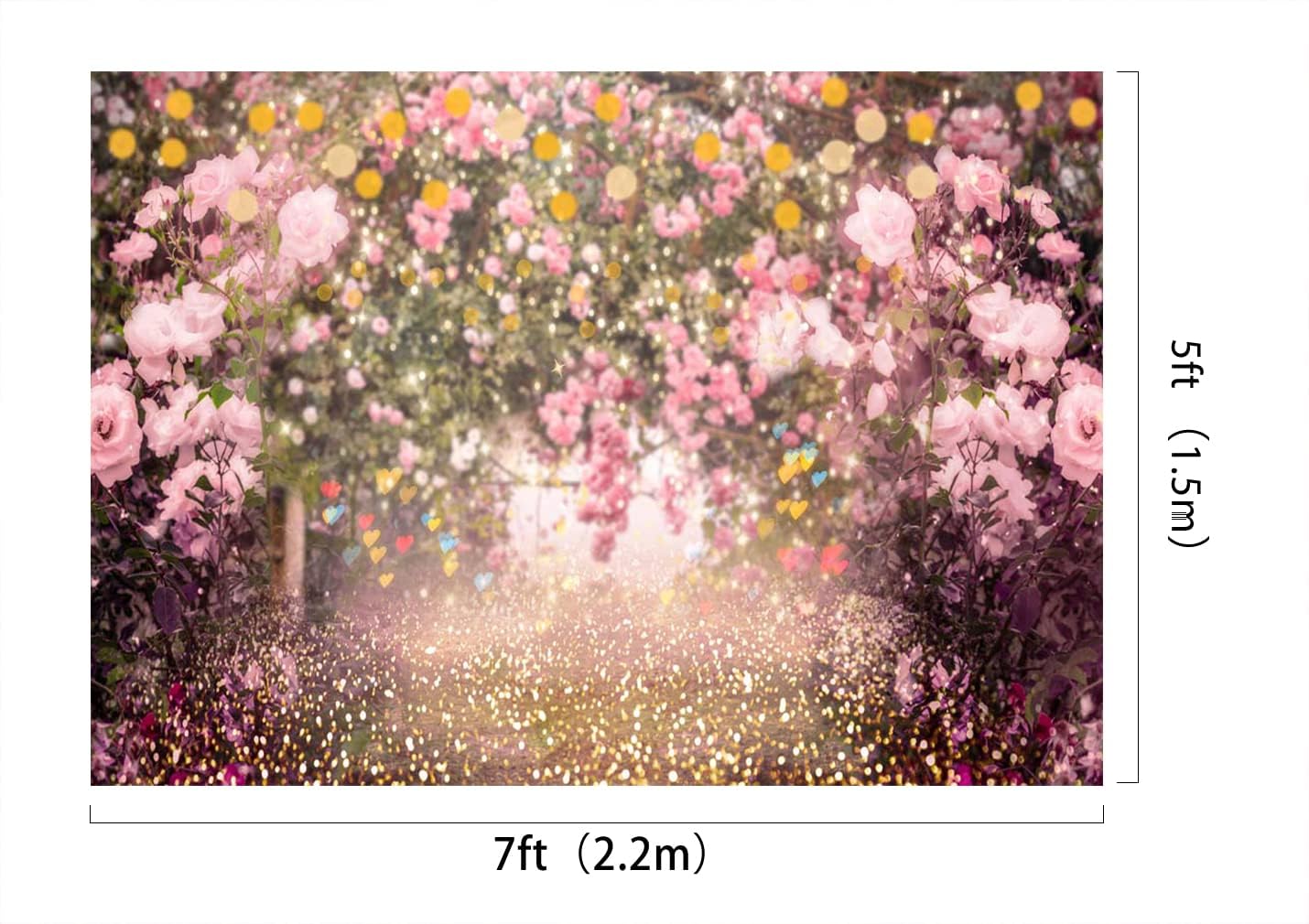 Buy Kate 7x5ft/2.2x1.5m Spring Flowers Garden Backdrop Romantic Bokeh ...