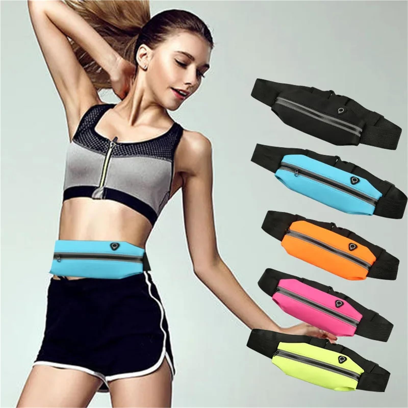 Laufen Radfahren Tasche Taille Gürtel wasserdichte Sport Fanny Pack Frauen Handy Fall Männer Gym Einstellbare Jogging Für Running(Orange)