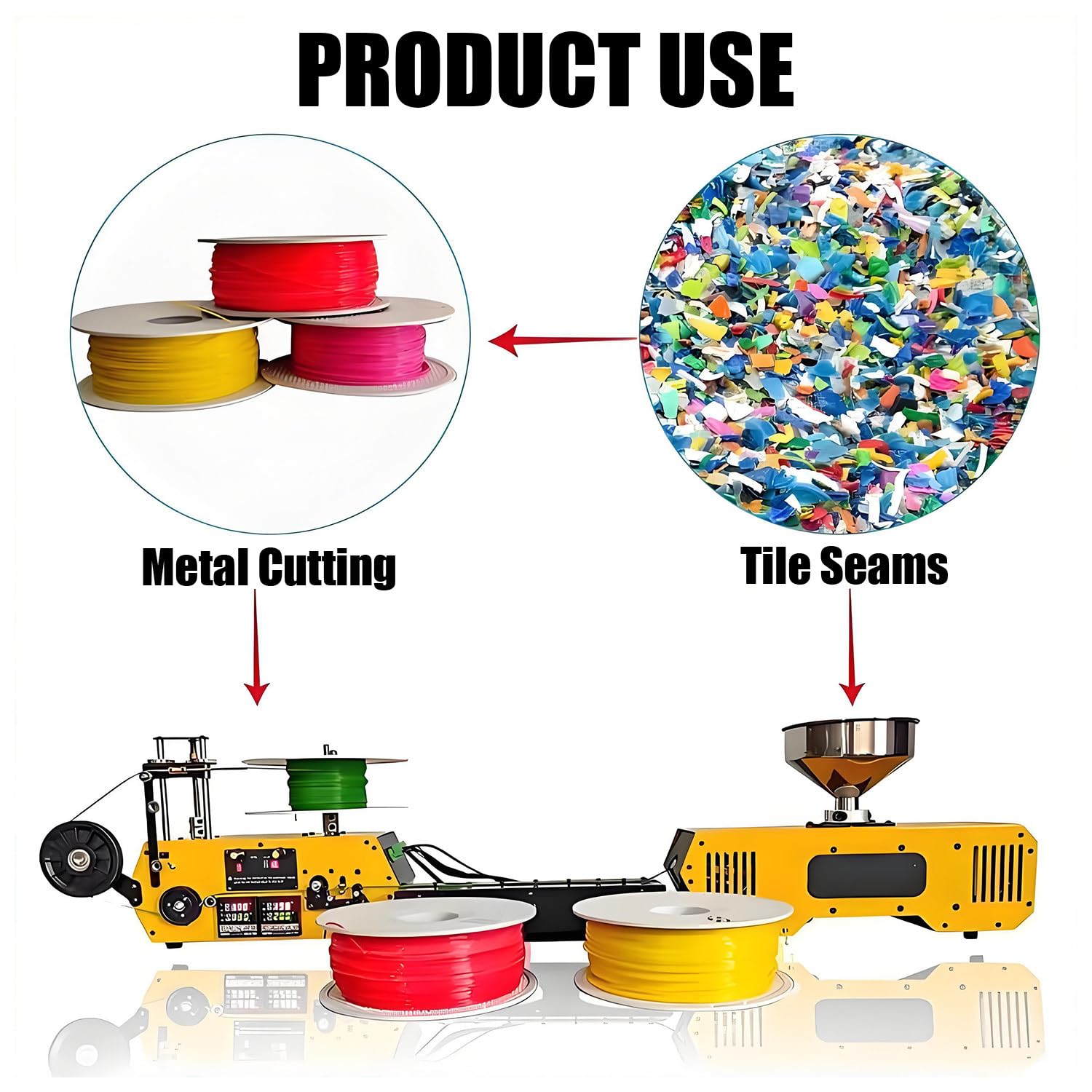 3D-Drucker-Filament-Recycler, verstellbarer Durchmesser, Extrusion mit Wicklung für Heimwerker und professionellen Einsatz
