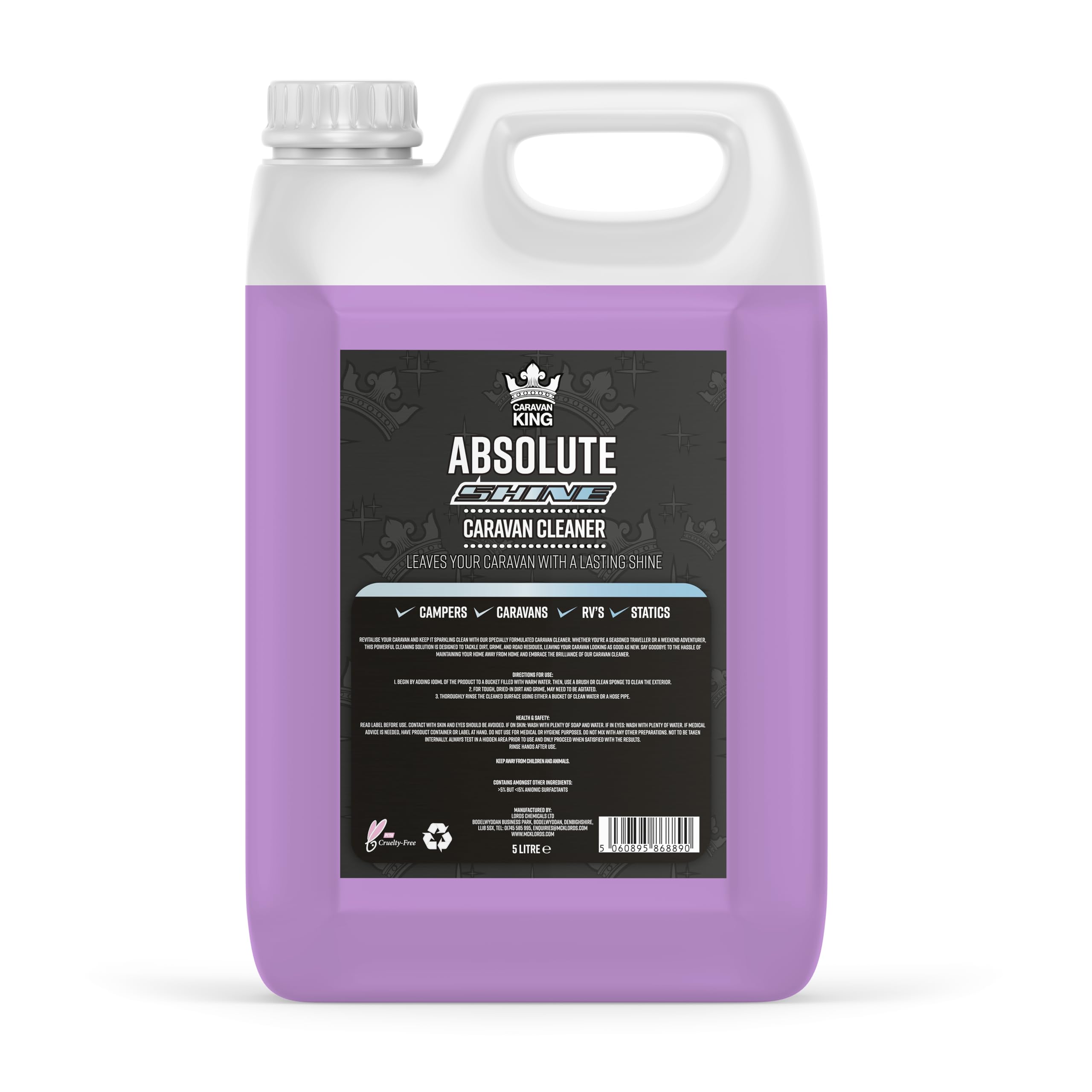 Caravan King - Caravan Cleaner | Wash n Wax TFR Traffic Film Remover - 5 Litre, Purple