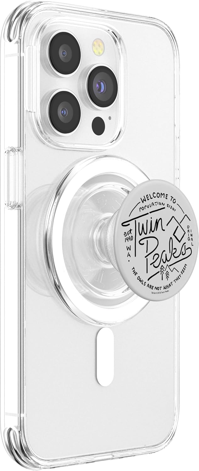 Twin Peaks The Owls Are Not What They Seem Line Art PopSockets MagSafe PopGrip for iPhone