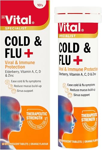 Vital Cold and Flu Plus Orange Flavor Effervescent 10 Tablets
