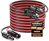Oududianzi Cable Solaire 6mm2 5m, Rallonge Cable Panneau Solaire 1/2/3/5/8/10/15/20/30m, Étanche IP68 Câble Photovoltaïque avec Connecteurs Mâles et Femelles pour Panneaux Solaires (6mm² 5m)