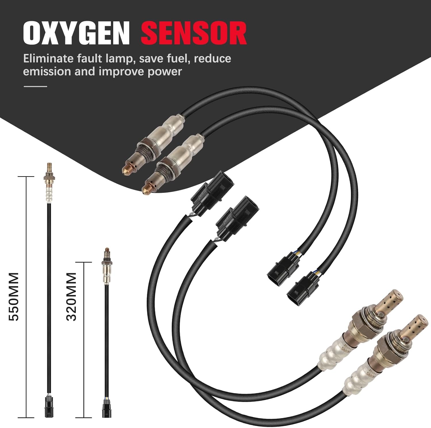4PCS O2 Sensor Upstream Downstream Oxygen Sensor Set of 4 for Honda Accord 2010-2014 3.5L for Pilot 2009-2013 for Odyssey 2011-2013 for Ridgeline Crosstour for Acura TL TSX Replace 36542-R70-A01