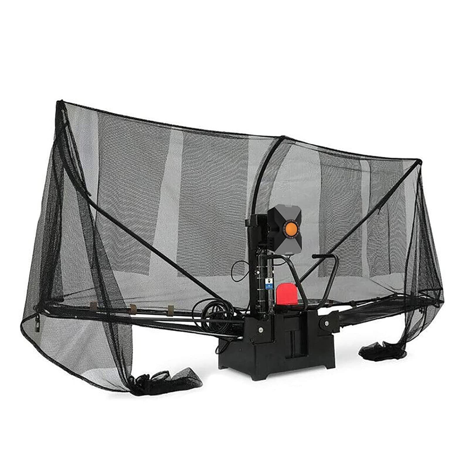 RESKIU Table Tennis Robot Automatic Ping-Pong Ball Machine Practice Training Recycle Net, Ball exit Speed 4-40m/s, Automatic Table Tennis Machine for Training Solo Trainer