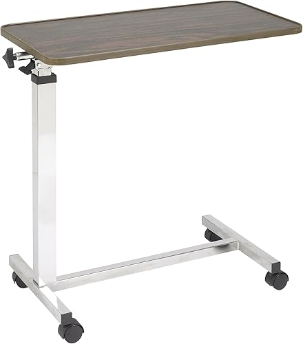 Miniatura 5 de Drive Medical Mesa inclinable sobre cama con ruedas, nogal