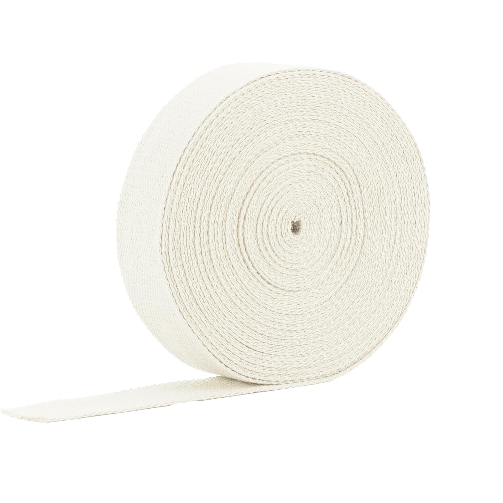 TIBOO DAY 1.5 Inch Cotton Webbing, 12 Yards Natural Cotton Webbing Straps for Bags for Cloth Belt Bags Handles Tote Bag DIY Crafts Decoration, Beige