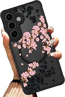 OOK Phone Case Fit for Samsung Galaxy S26 Plus 6.7 Inch, Pink Flower Floral