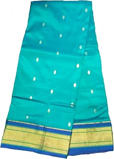 RRK Women's Paithani Silk Saree With Blouse Piece (RRK-011_ Green With Blue) Price In India