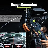 Vista 5 de CAR'S GIFT Buffer Polisher, 6 Variable Speed Control Polisher, 3-Inch 1000-3500RPM Car Buffer Polisher, 75mm Portable Car Detailing Kit for Car