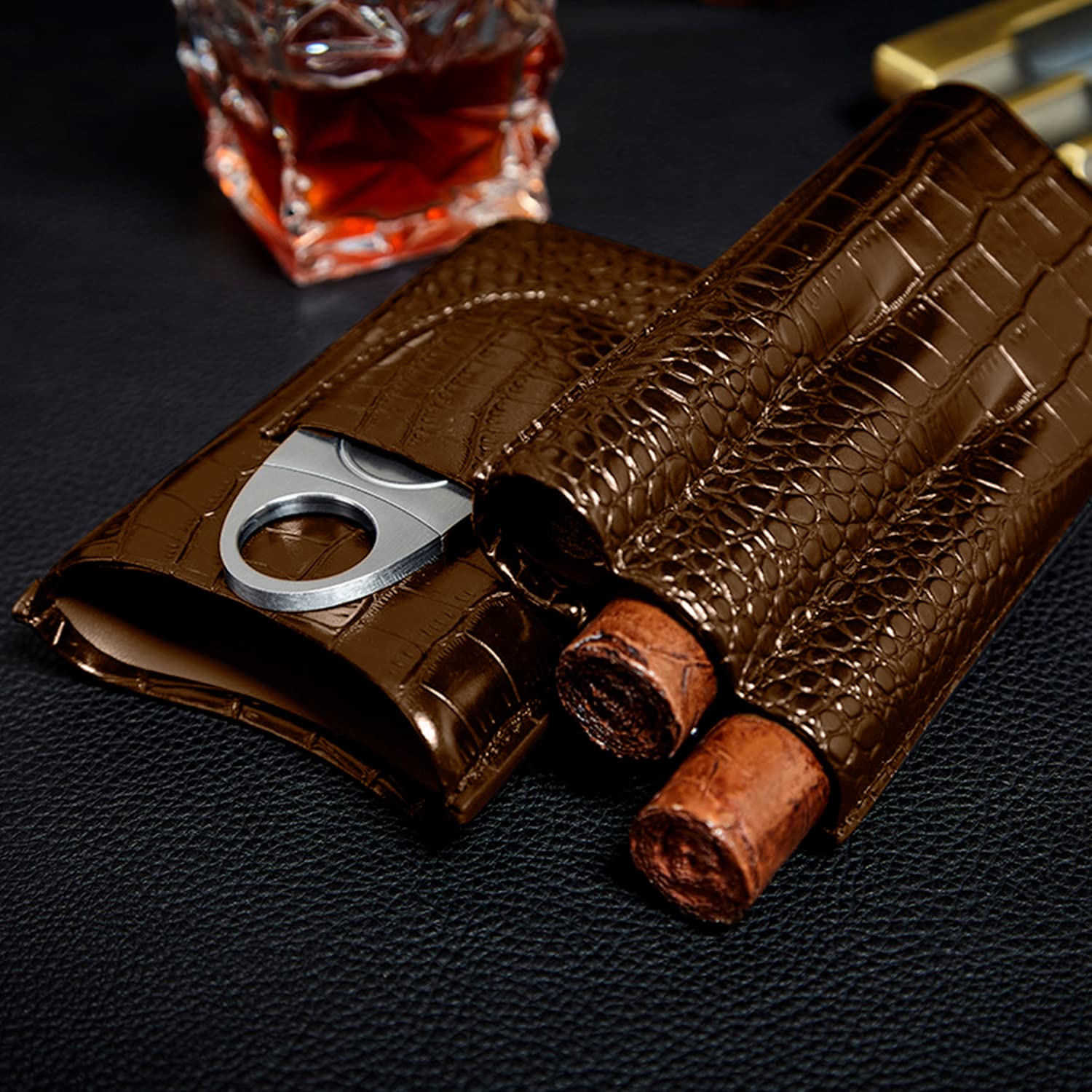 Buy HesLinefor Cigar Case Three Pack (Men's Cigar Gift Set) Cigar