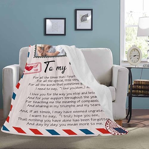 Miniatura 4 de PGJoyer Manta de regalo para papá de parte de hija e hijo, manta para mi papá mamá, día del padre, mantas personalizadas con letras para regalo para