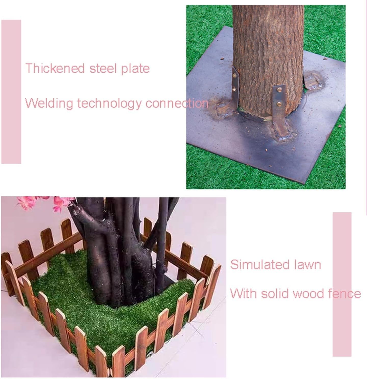 6FT Pink Artificial Cherry Blossom Trees, Fake House Plant DIY Bonsai Tree, for Indoor Outdoor Wedding Home Garden Party Hotel