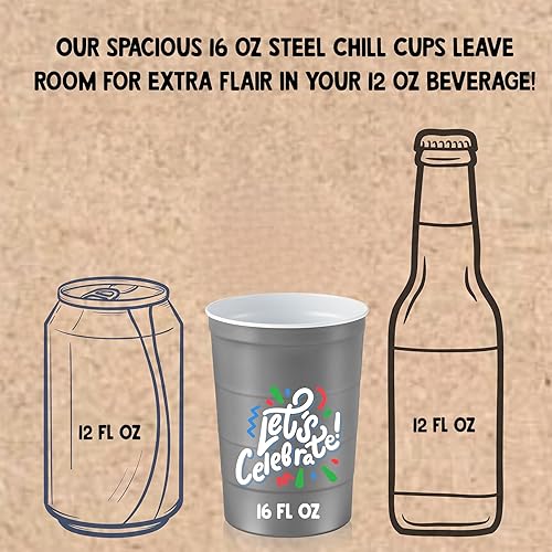 Miniatura 17 de Vasos de fiesta de 16 onzas, perfectos para bebidas frías, resistentes y duraderas, desechables y 100% reciclables, fabricadas en Estados Unidos