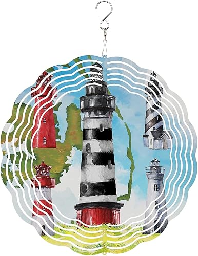 Escultura de viento colgante de acero inoxidable 3D para interiores y exteriores, decoración de jardín para interiores y exteriores, isla costera