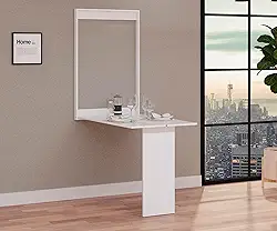 Mesa Dobrável Retrátil De Parede 100x64 Branco