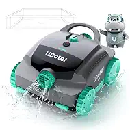 Cordless Robotic Pool Vacuum UBoter E10, Dual-Layer Filtration, Powerful Edge Corner Cleaning, 120–150 Mins Runtime, Auto Parking, No Debris Leakage, for Above Ground Flat Bottom Pools Up to 860 Sq.Ft