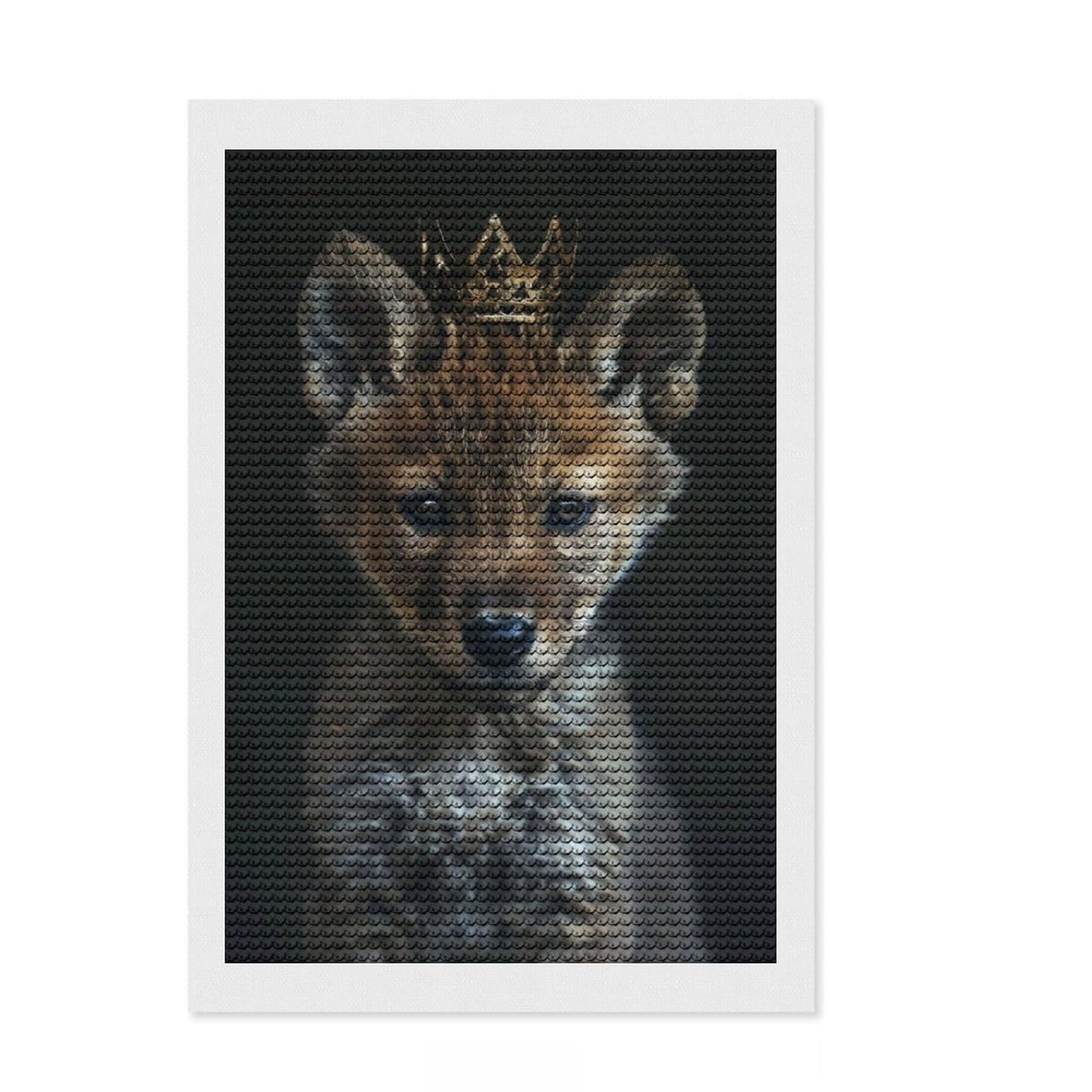 Junmoney Little King Full Drill Diamond Painting Kit 8"x12", for Teens, Boho Decor, Good for Quiet Evenings, Thoughtful Handmade Gift