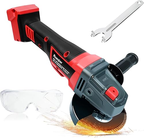 Miniatura 6 de Amoladora Angular Inalámbrica para Batería MAKITA de 18 V, Amoladora sin Escobillas de 4-1/2 Pulgadas, 3 Velocidades Variables para Cortar, Moler,