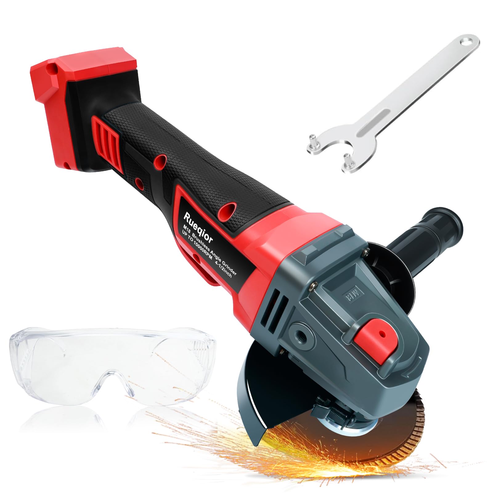 Rueqior Cordless Angle Grinder Compatible with Milwaukee