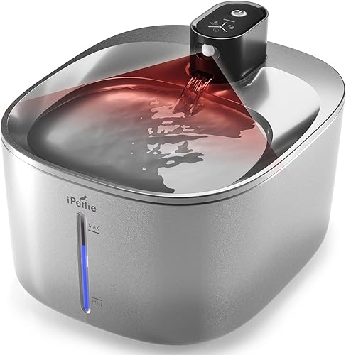 Miniatura 6 de iPettie Kits de filtros de fuente de agua para fuente de agua de gato de acero inoxidable de pista, IP-WF-S04-F8