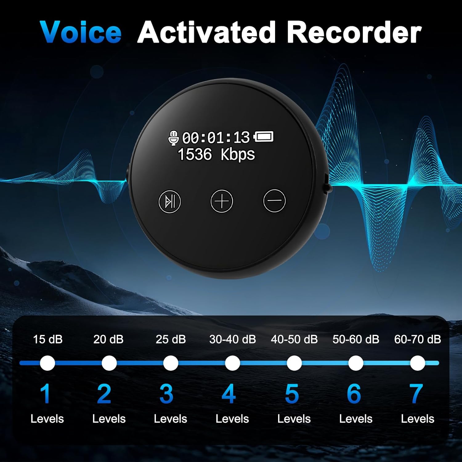 Mini Hidden Voice Recorder, HD Audio Recorder, Voice Activated Recorder, Secret Recording Device amtpm