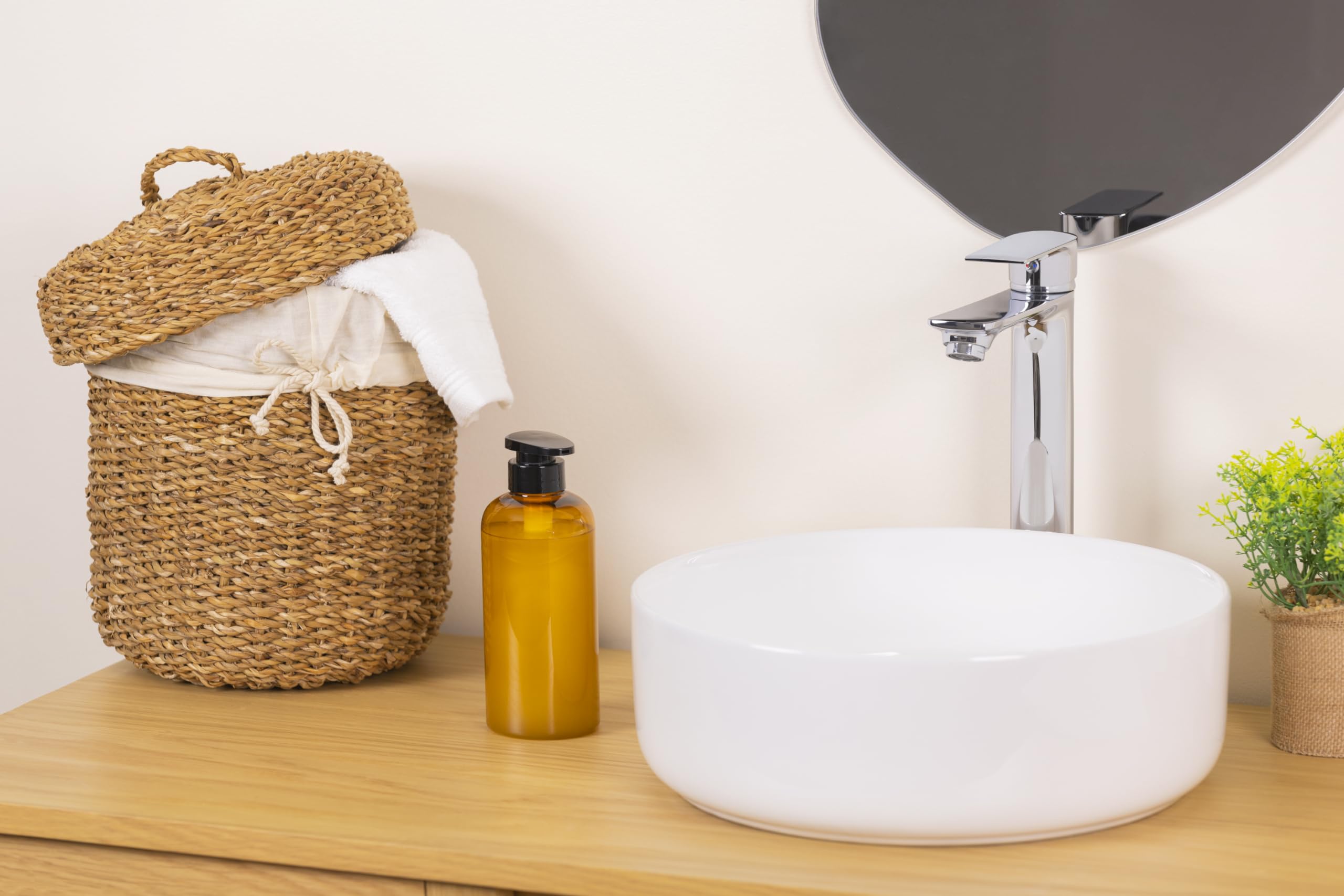 Grifo de lavabo alto NYTIA | acabado cromado | para lavabos sobre encimera | diseño moderno y funcional | EUROSANIT