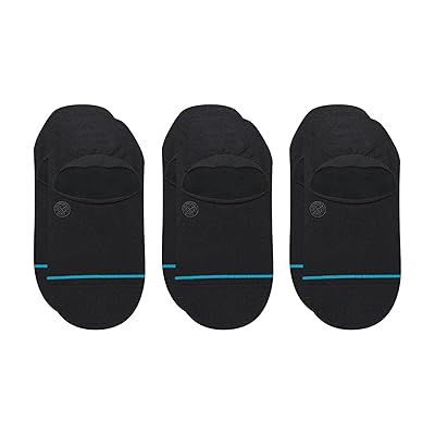 Stance Icon No Show 3 Pack Crew Cut Socks Shoes Black