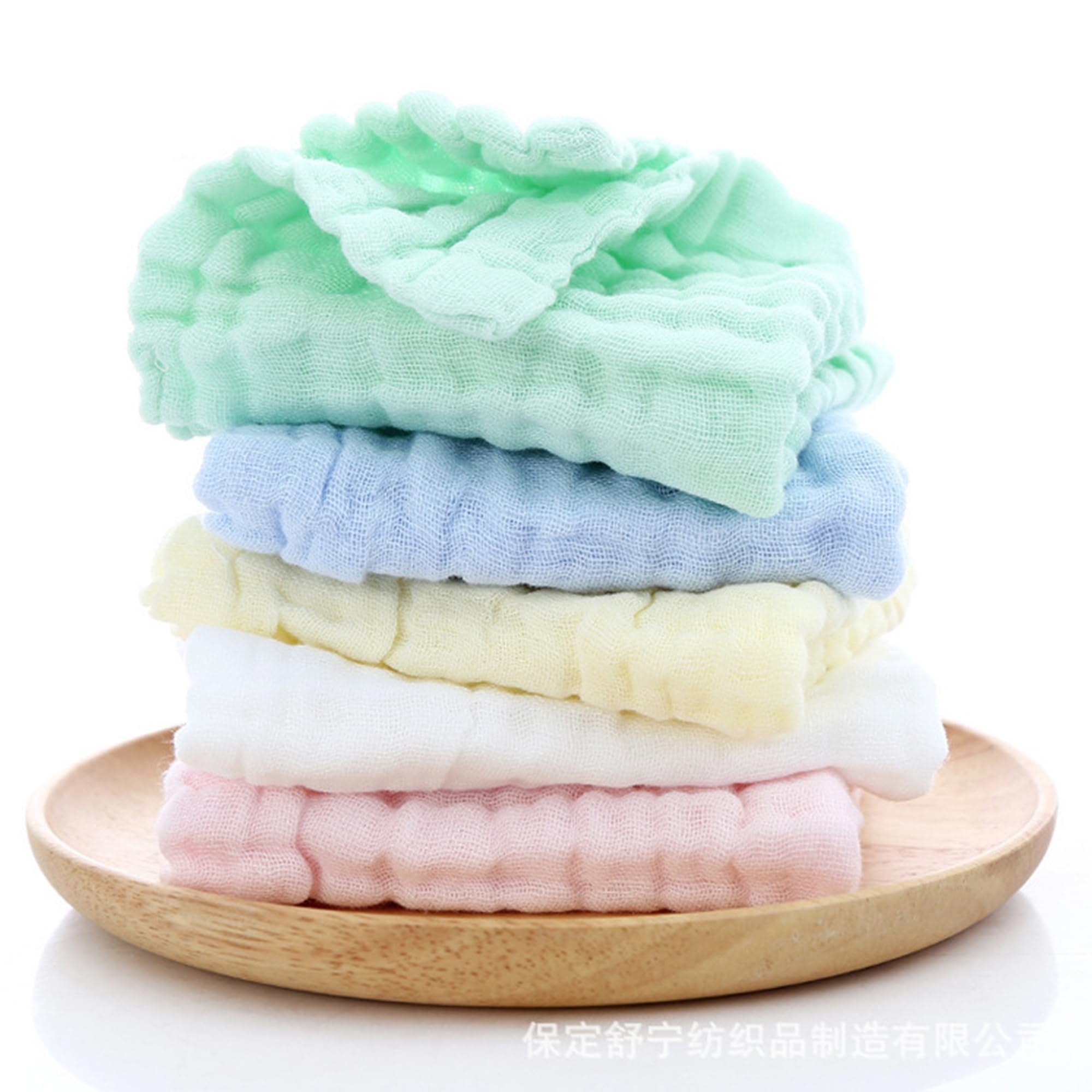 YUEMING 5 Pacchi Asciugamani in Mussola per Bambini,30 x 30 cm Asciugamani Neonato, Telo da bagno in cotone,Salviette Soffici Viso Neonati Panno Lavabile Mussola,Regalo per Baby Shower