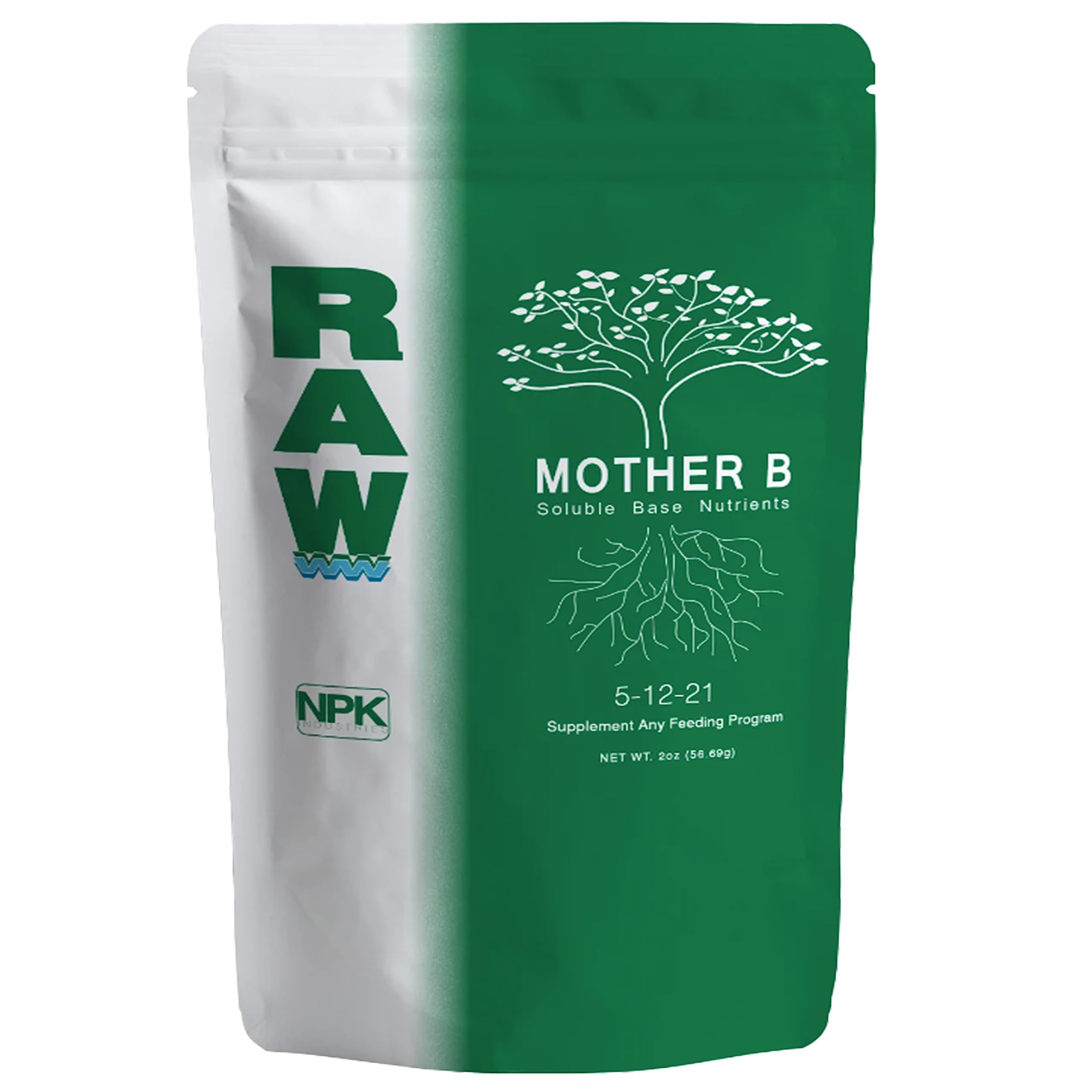 RAWMothers B is 5-12-21 NPK of Our 2 Part Plant Food Designed to Grow Healthy Moms for cuttings and Propagation - Indoor Outdoor use - 2oz