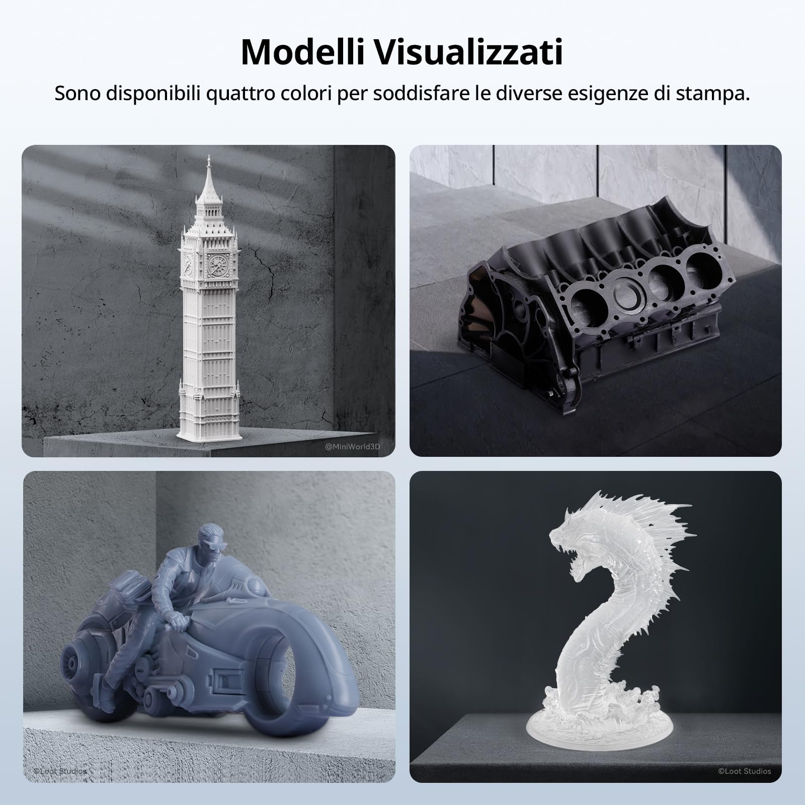 ANYCUBIC High Speed ​2.0 per Stampante 3D, Resina 3D Altamente Attiva, a Bassa Viscosità e Altamente Liquida, 170 mm/h di Stampa ad Altissima Velocità con ANYCUBIC Photon Mono M7 Pro, Grigio 4KG