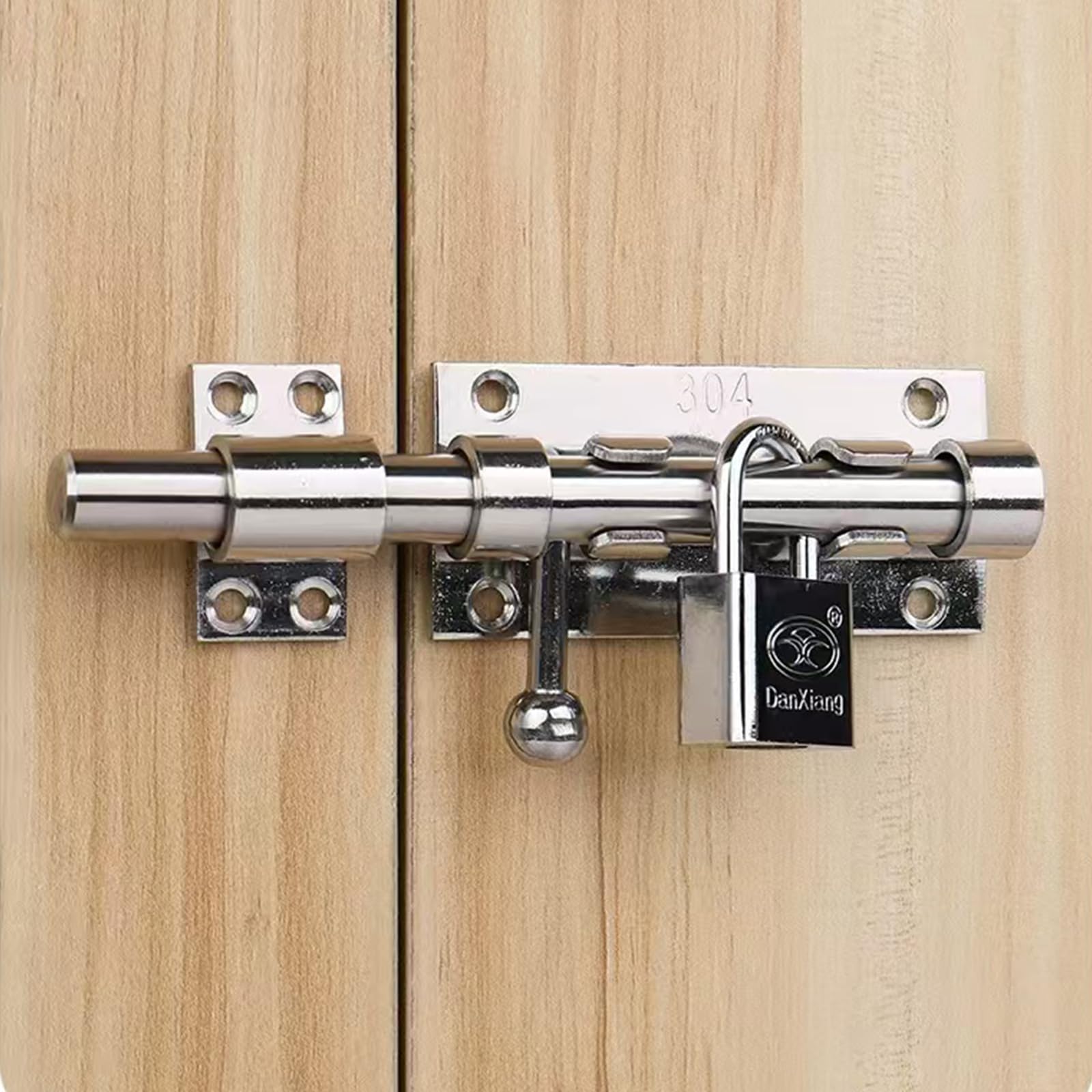 Door Lock Bolt,Stainless Steel Door Latch,4inch Heavy Duty Door Bolt Latch,Barrel Sliding Lock Security Lock Latch for Bathroom,Bedroom,Garden Doors - Image 4