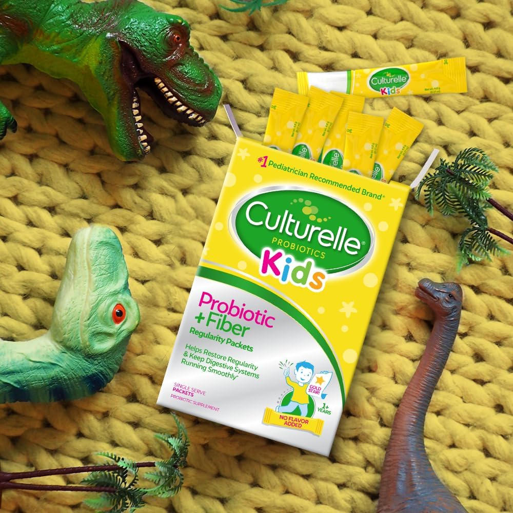 Culturelle Kids Probiotic + Fiber Packets (Ages 3+) - 24 Count - Digestive Health & Immune Support - Helps Restore Regularity (Packaging may vary) - Image 6