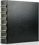 LETVPVOW Vintage Hardback 3 Ring Binder 2 Inch, Professional Leather Binders 2 Inch D Ring, Holds 400 Sheets Capacity 2 Pack - Dark Green