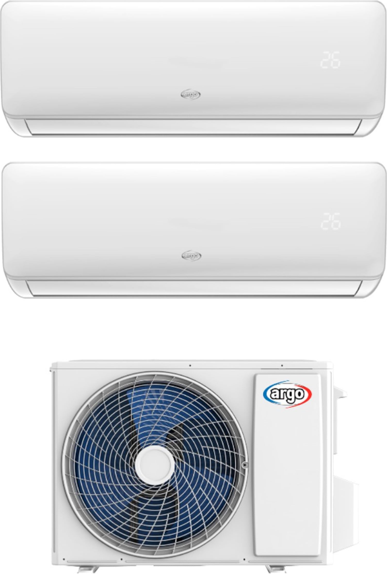 Climatizzatore Dual Split 9000 + 12000 Btu, con Pompa di calore, Classe energetica A++/A+