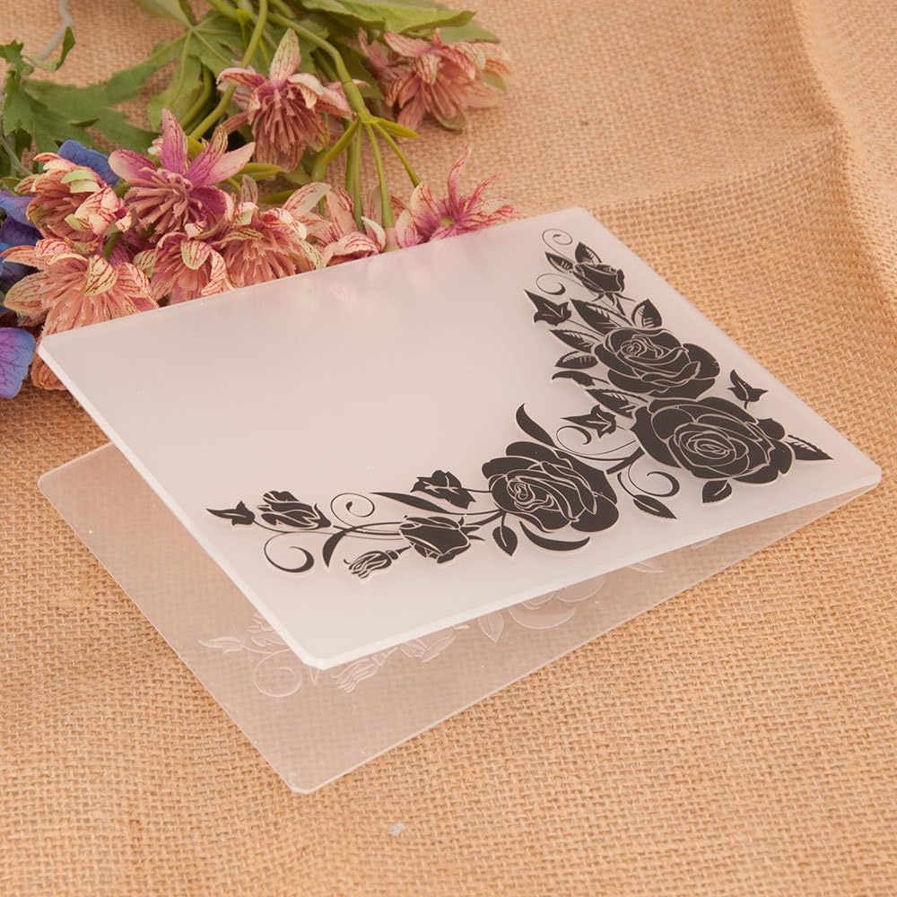 Sizzix 665632 Chemise Gaufrage 3D Motif Mini Roses Tim Holtz - Pour Machines Big Shot