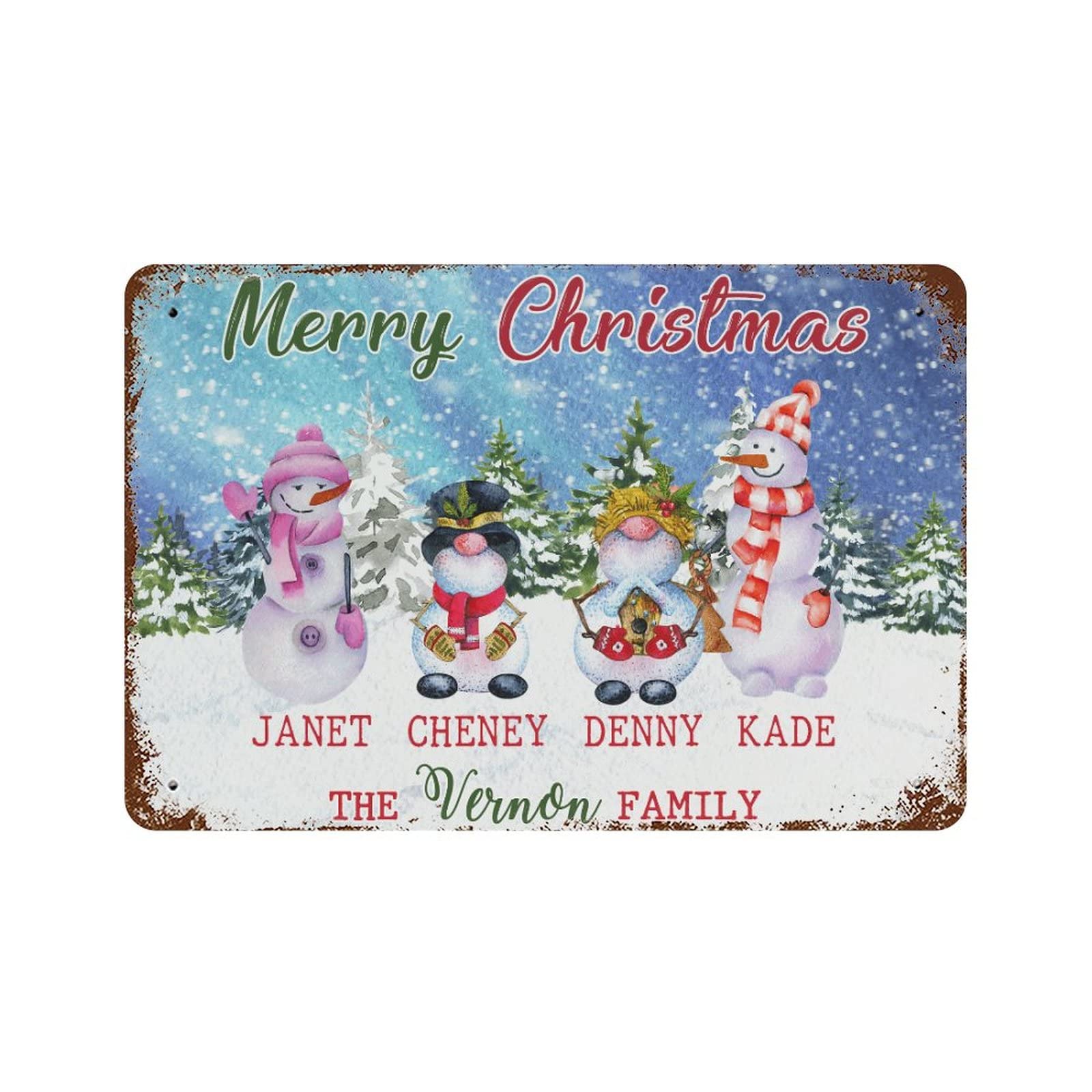 Panneau Noel en metal pour mur vide deco bar garage 30x45cm